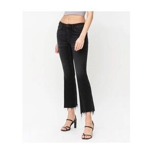 CIDER‎ Jeans for Women Cropped Stretchy Mid Rise Bell Bottom Jeans Womens (L)